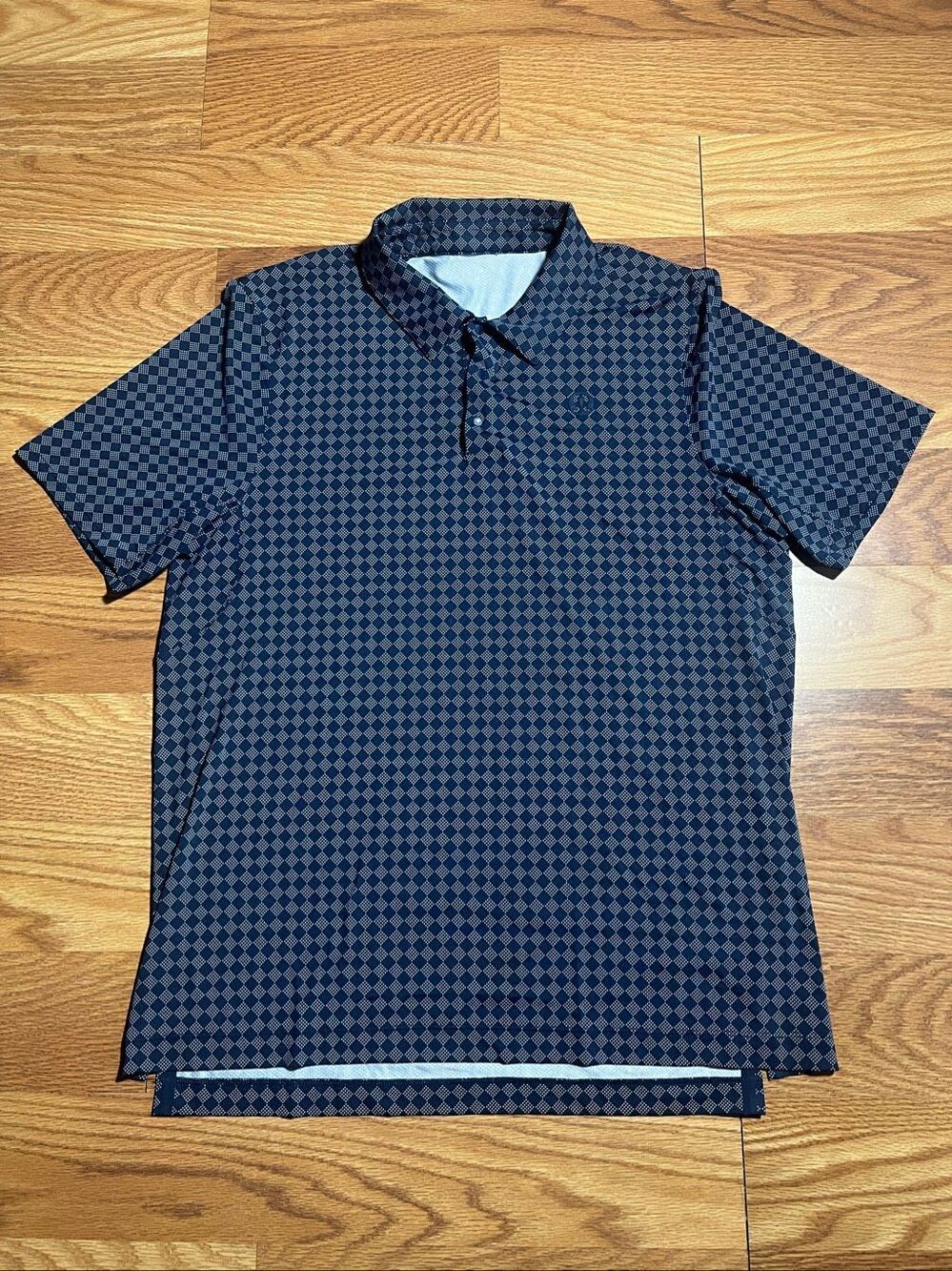 Lululemon Men’s Sport Polo Diamond Logo Short Sleeve Shirt Large